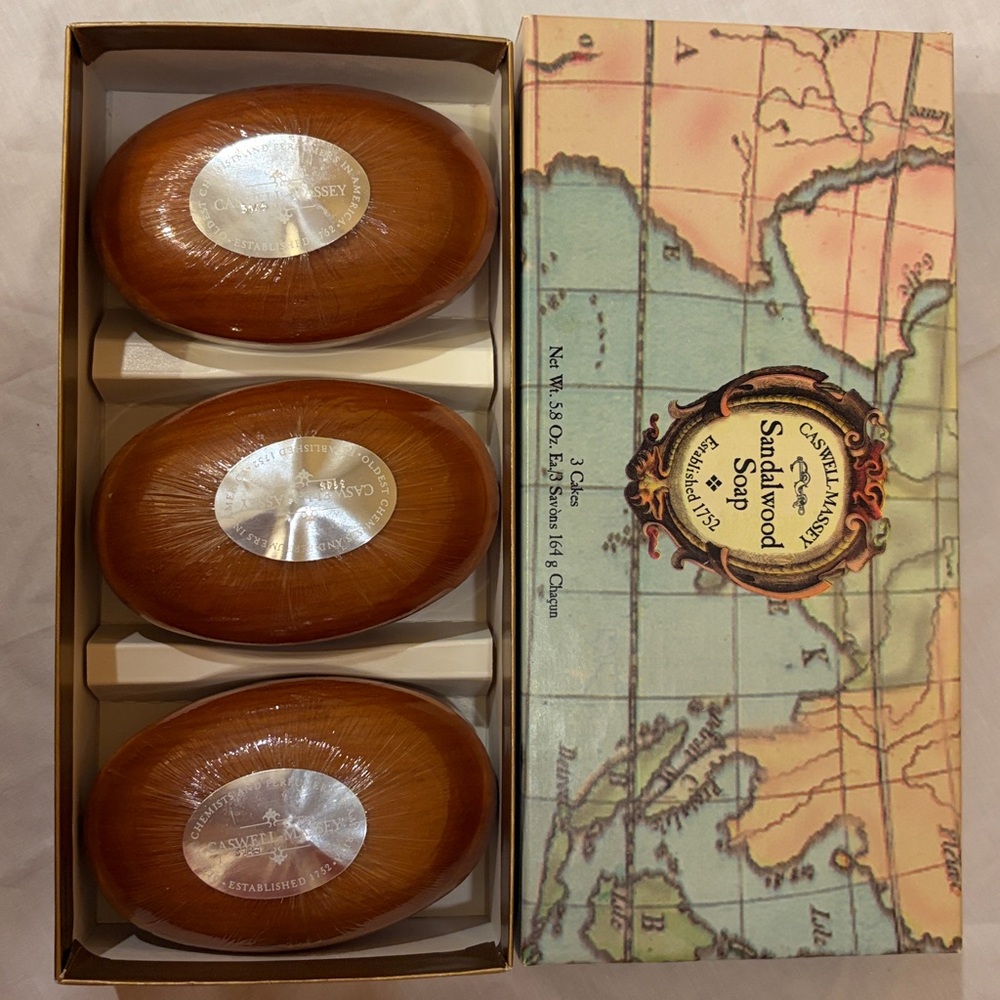 Sandalwood Scented Soap with Map Design